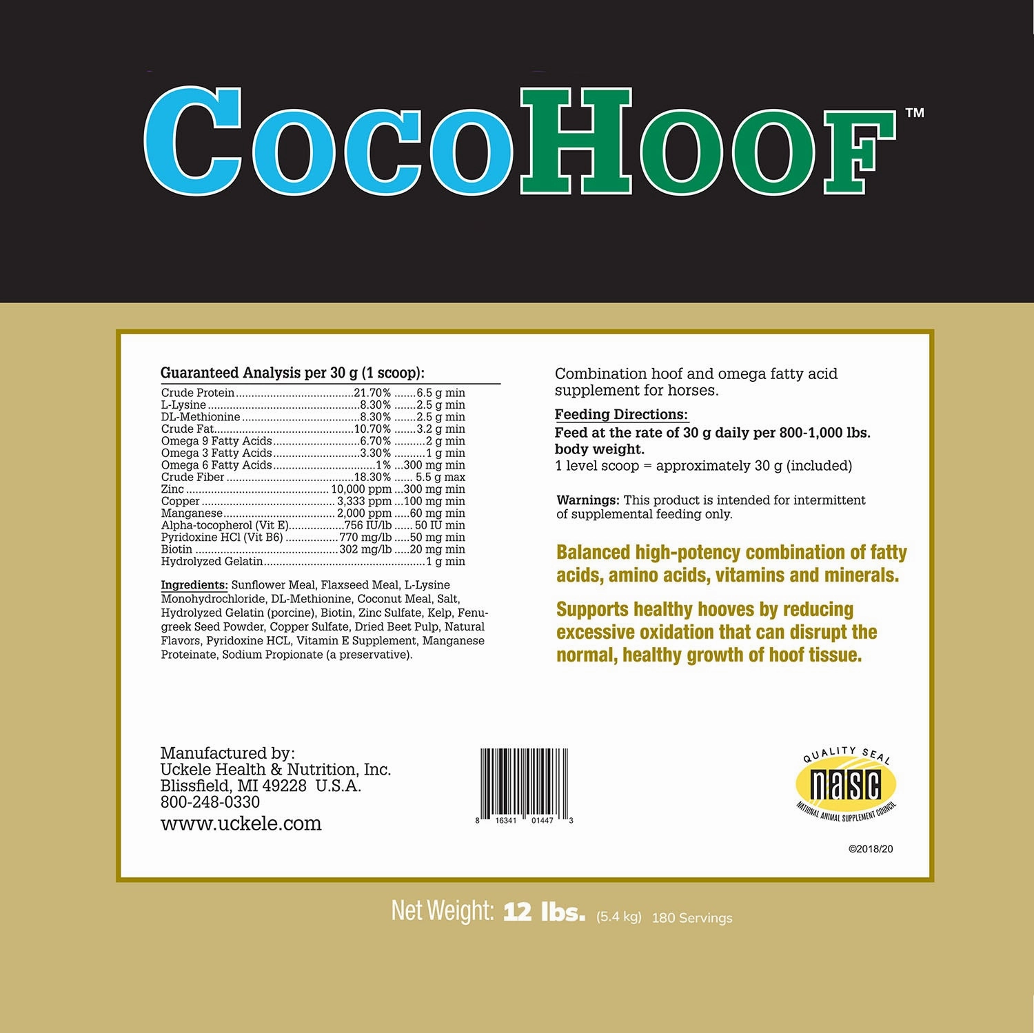 Uckele CocoHoof Pellets