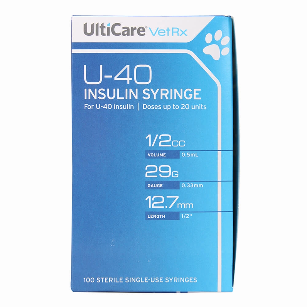UltiCare U-40 Insulin Syringes, 29ga x ", Box of 100 ct