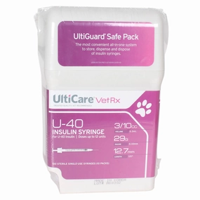 UltiCare U-40 Insulin Syringes with Sharps Container, 100 Count