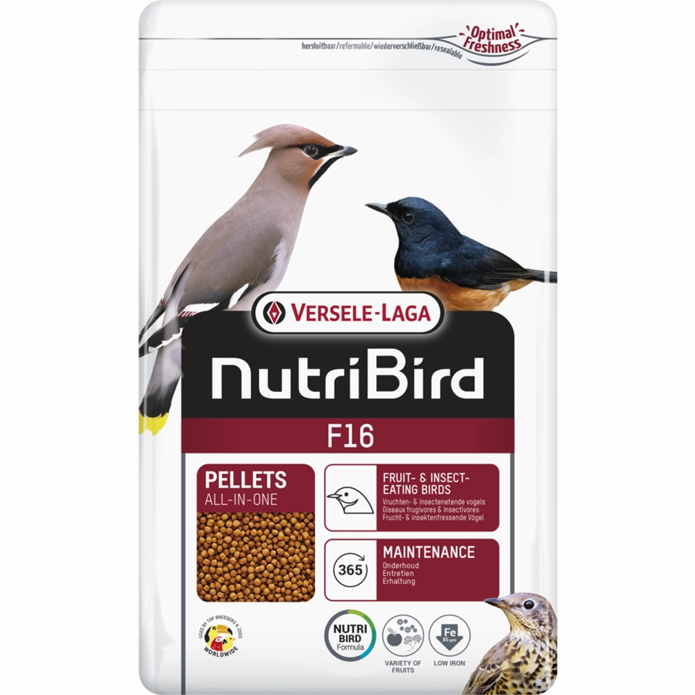 Versele-Laga NutriBird F16 Pellets - Fruit & Insect Eating Birds 800g