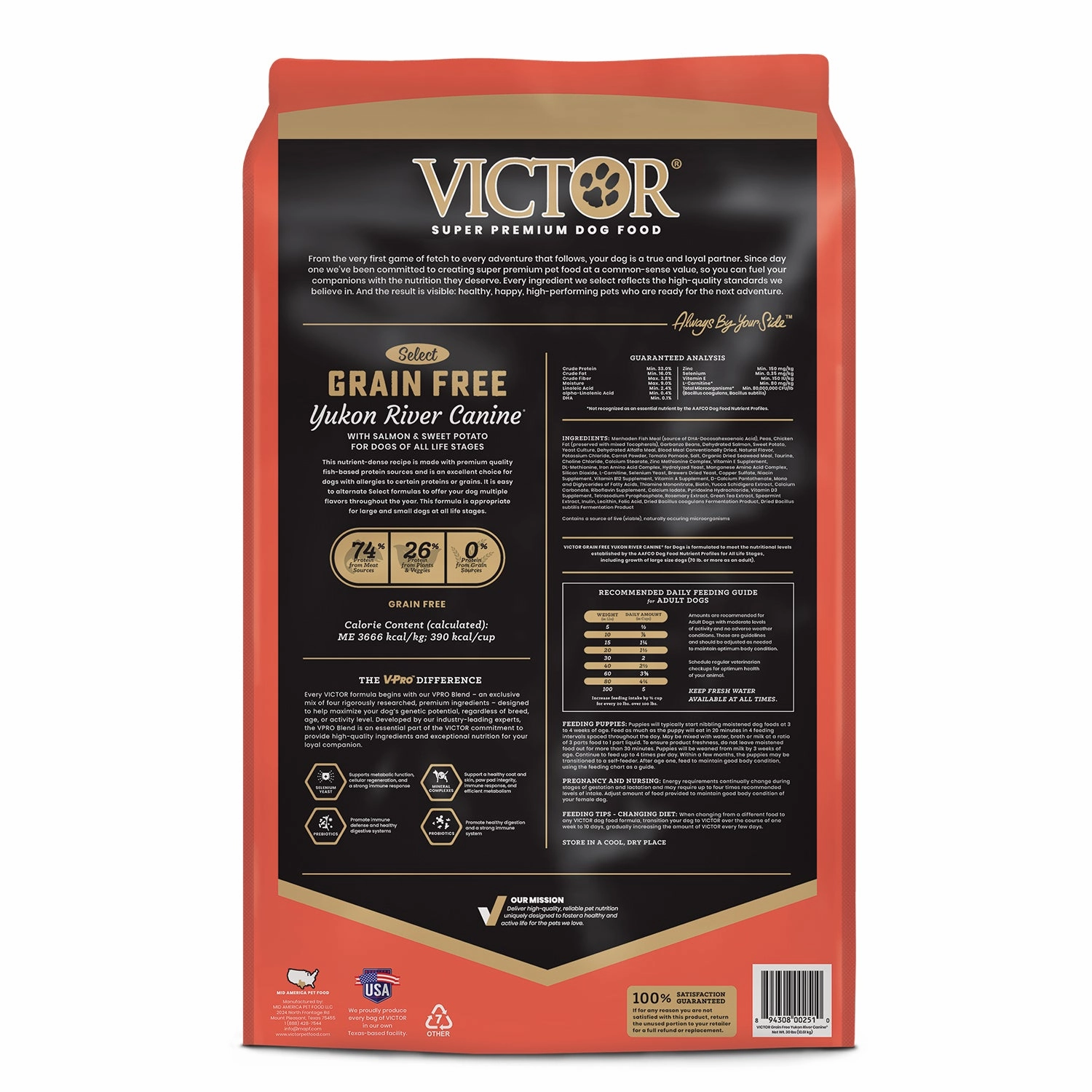 Victor Grain Free Yukon River Dry Dog Food, 30lb