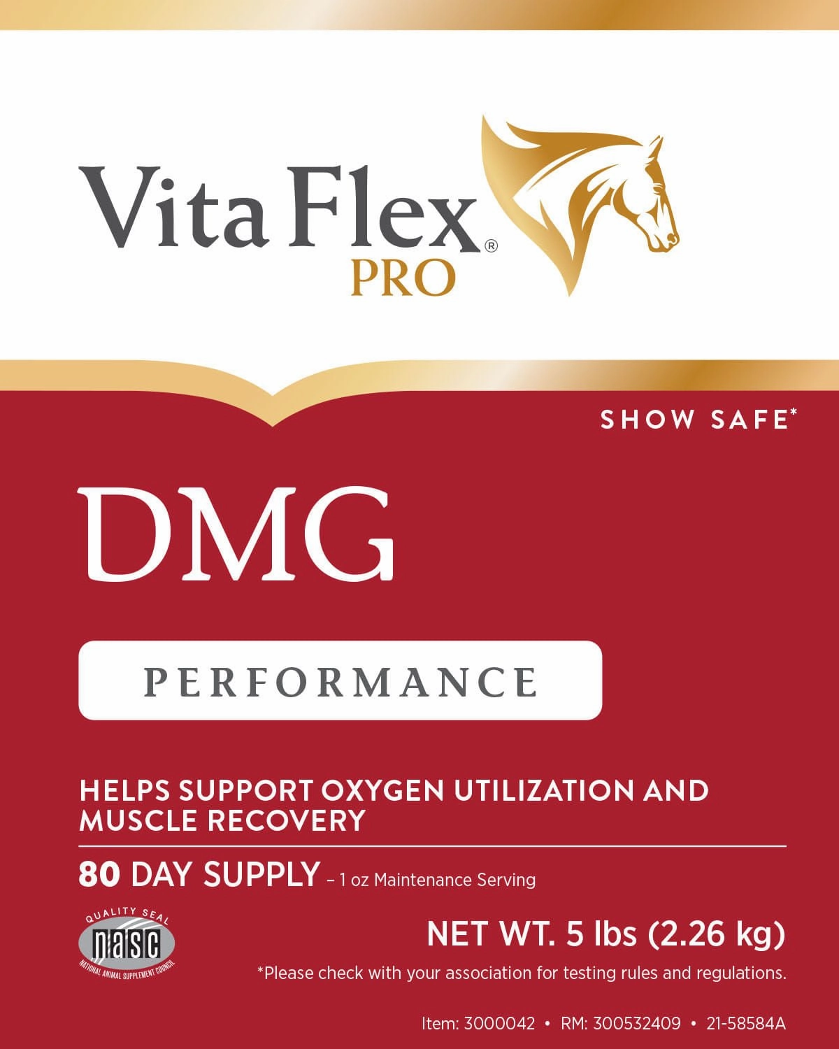 Vita Flex DMG 1500 Horse Supplement, 80 Day Supply