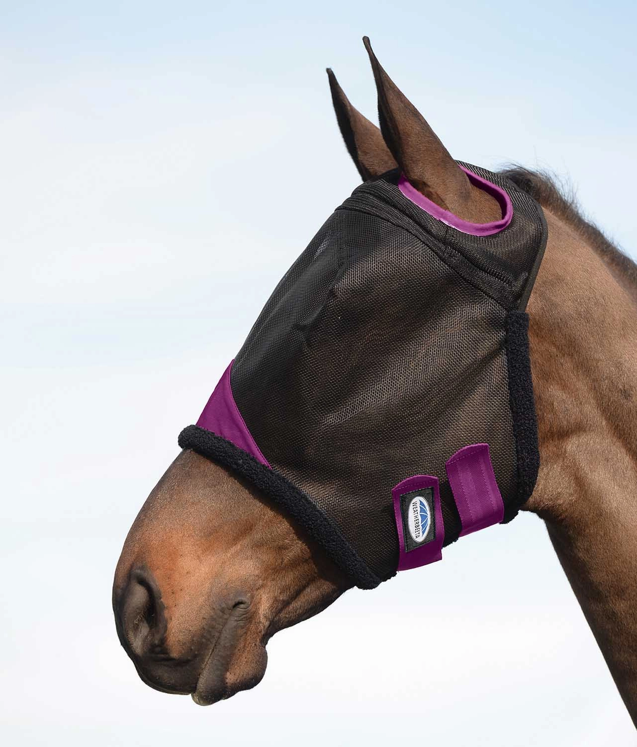 Weatherbeeta ComFITec Durable Mesh Horse Fly Mask, Black/Purple