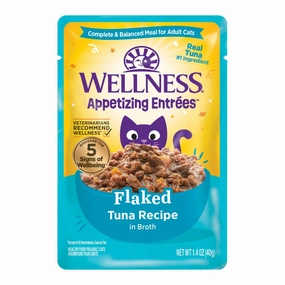 Wellness Appetizing Entrees Flaked Tuna Adult Pouch Cat Food 1.4oz