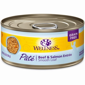 Wellness Complete Health Beef & Salmon Pate Grain-Free Canned Cat Food 5.5oz (Exp 8Jul25)