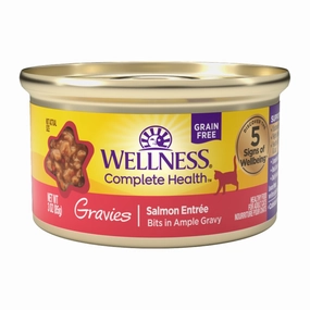 Wellness Complete Health Gravies Salmon Entree Grain-Free Canned Cat Food 85g