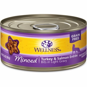 Wellness Complete Health Minced Turkey & Salmon Entree Grain-Free Canned Cat Food 156g