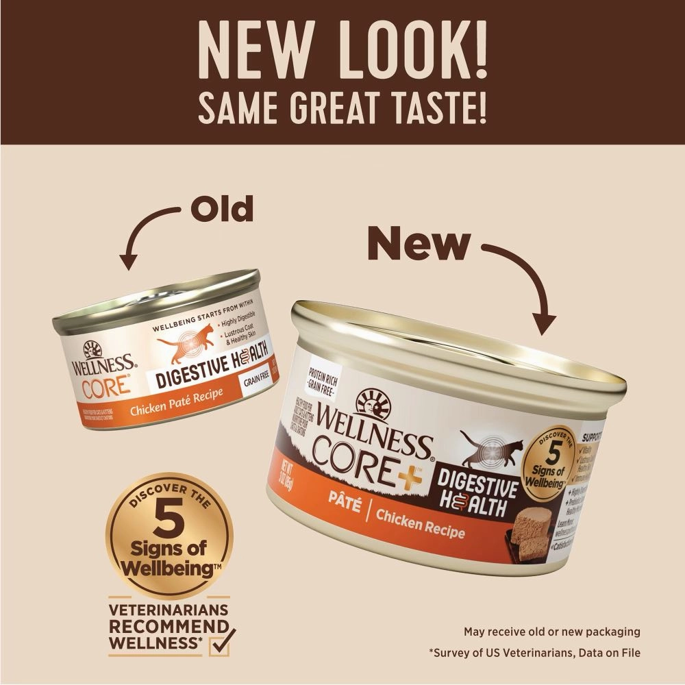 Wellness Core  Digestive Health Chicken Pate Grain-Free Canned Cat Food 85g