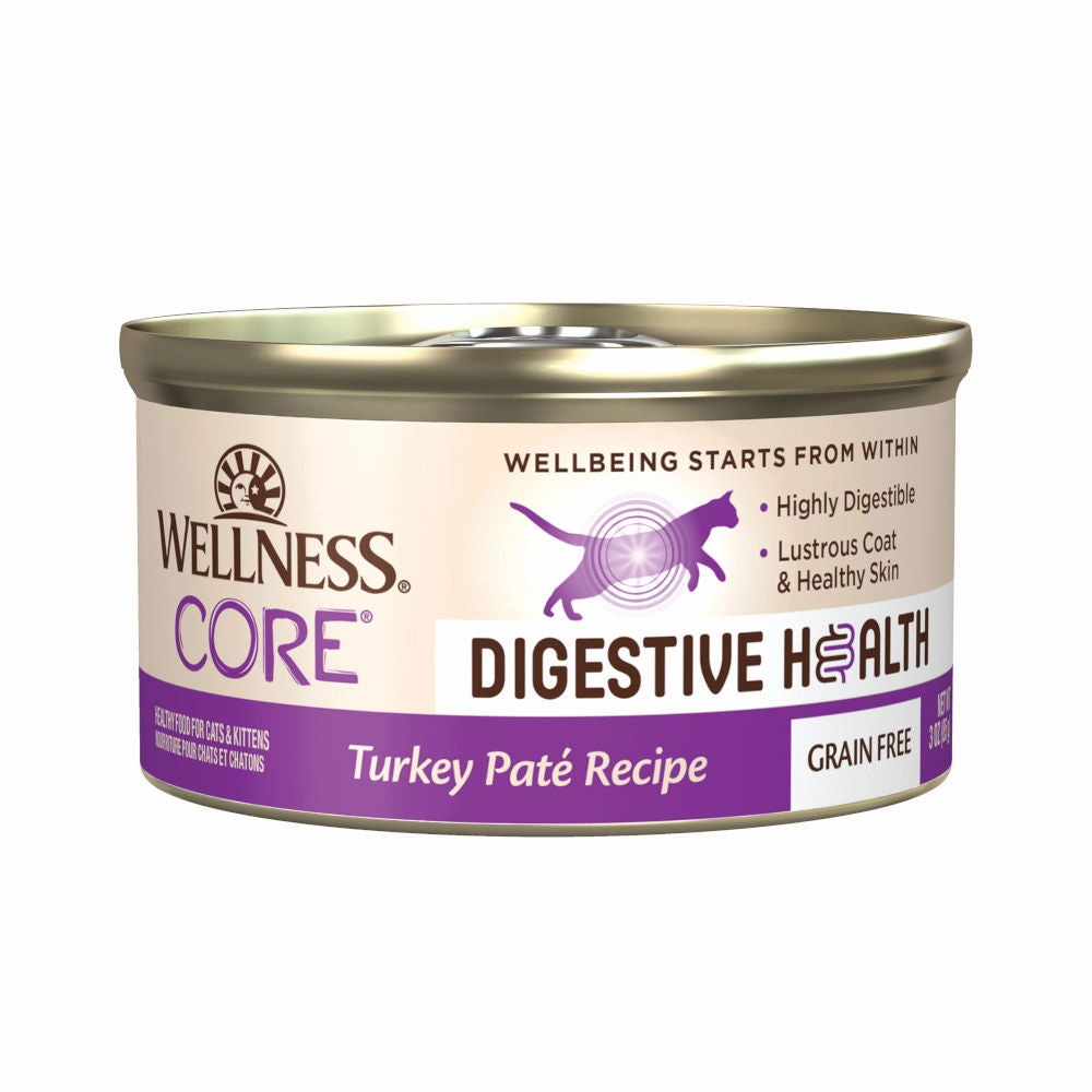 Wellness Core  Digestive Health Pate Turkey Pate Grain-Free Canned Cat Food 85g