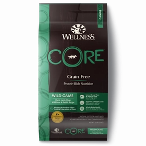 Wellness CORE Grain Free Natural Wild Game Duck, Turkey, Wild Boar and Rabbit Recipe Dry Dog Food
