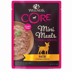 Wellness CORE Mini Meals Pate Chicken Entree Grain-Free Pouch Dog Food 3oz