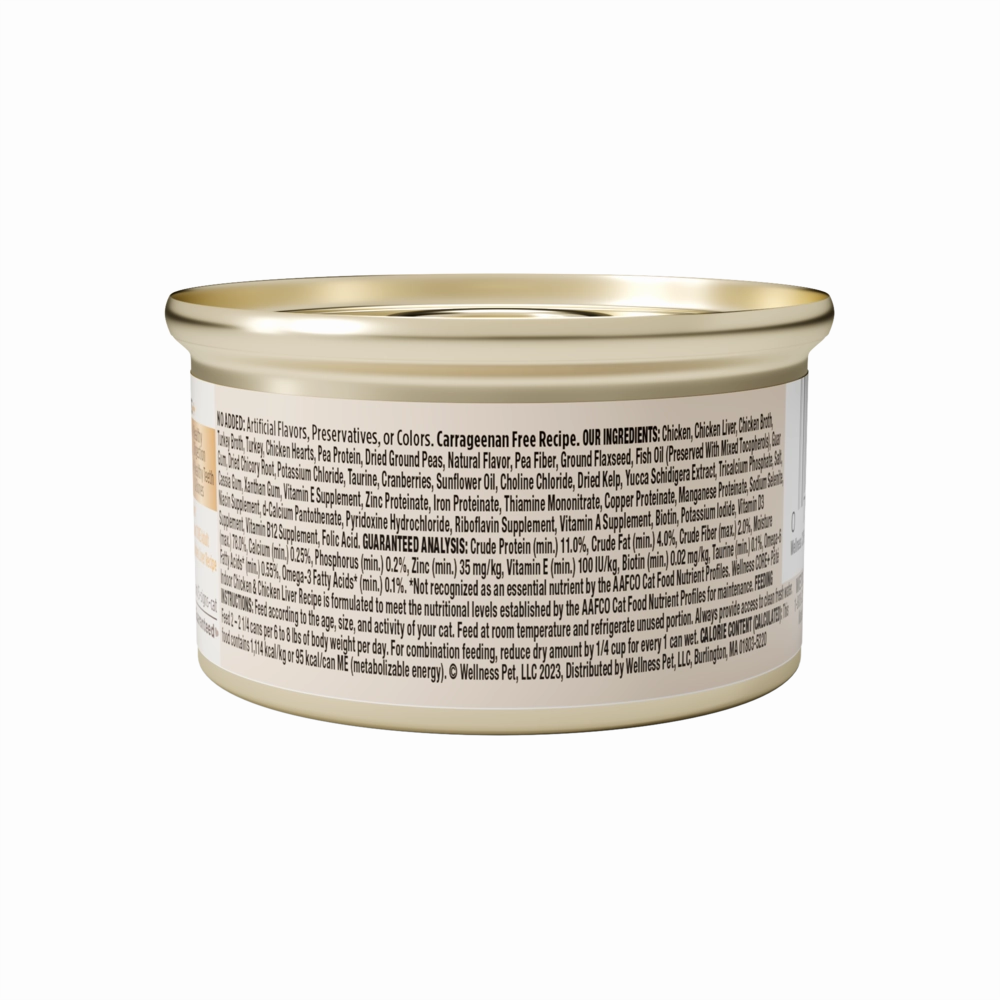 Wellness CORE Natural Grain Free Indoor Chicken and Chicken Liver Smooth Pate Wet Canned Cat Food