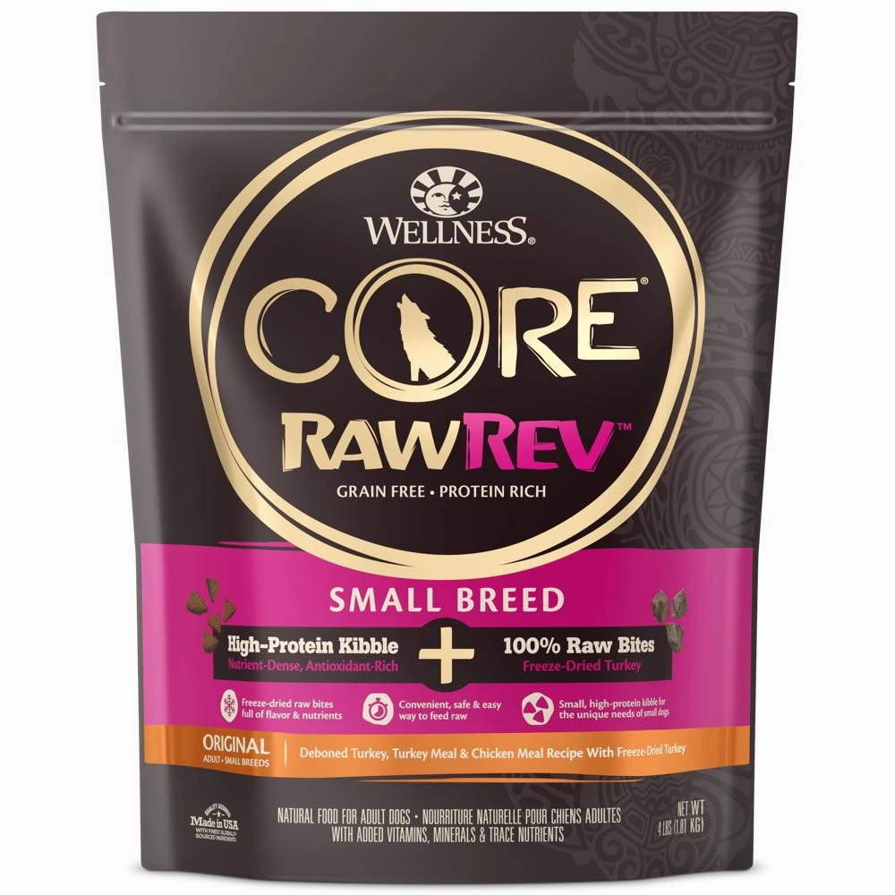 Wellness CORE RawRev Small Breed Adult Grain-Free Dry Dog Food 10lb (Exp Oct 25)
