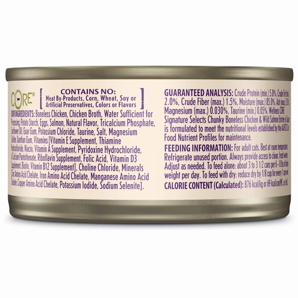 Wellness CORE Signature Selects Chunky Chicken & Salmon Grain-Free Canned Cat Food