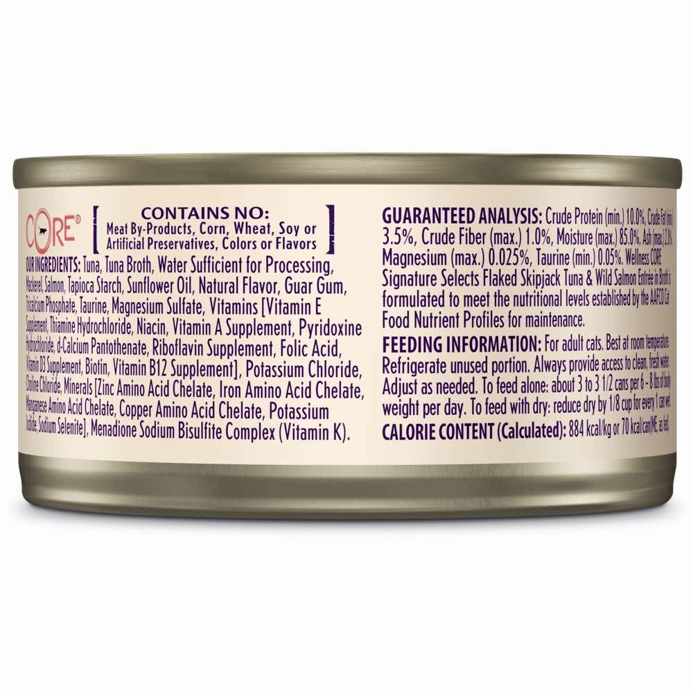 Wellness CORE Signature Selects Flaked Skipjack Tuna & Salmon Grain-Free Canned Cat Food