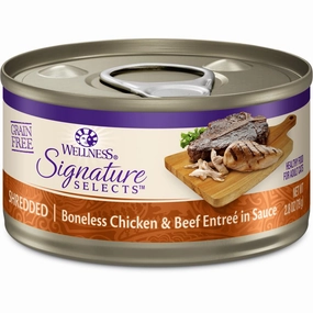 Wellness CORE Signature Selects Shredded Chicken & Beef Grain-Free Canned Cat Food