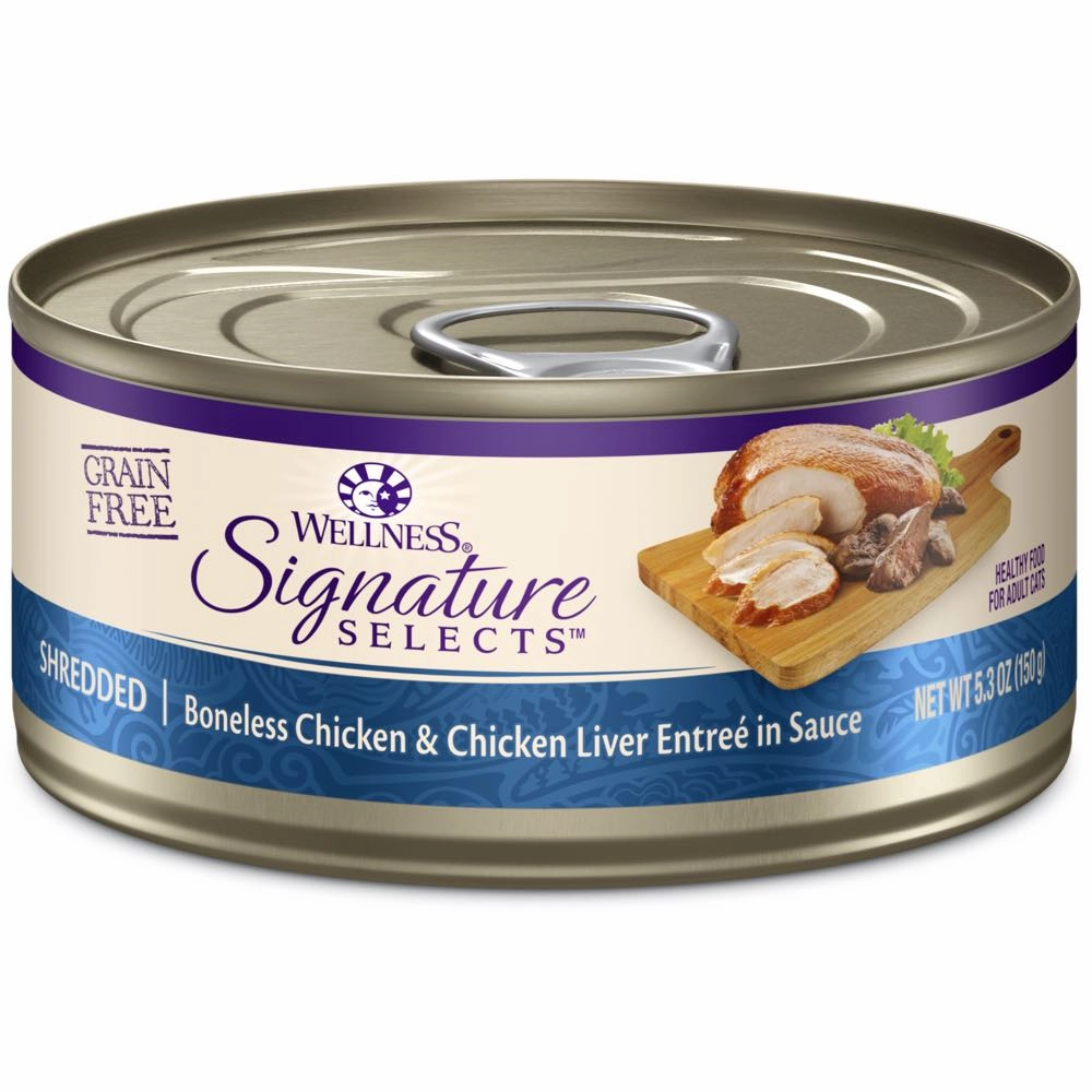 Wellness CORE Signature Selects Shredded Chicken & Chicken Liver Grain-Free Canned Cat Food