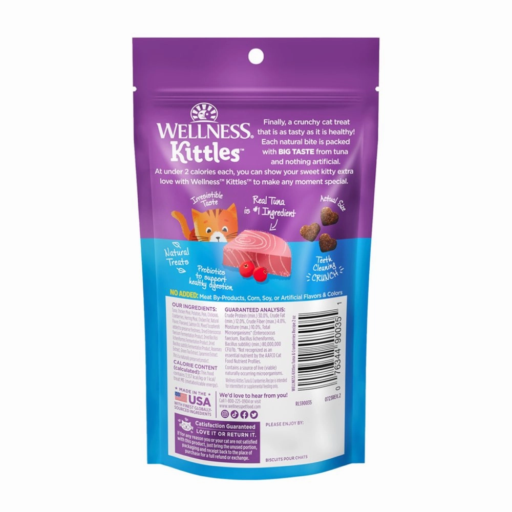 Wellness Kittles Tuna & Cranberries Cat Treats 2oz