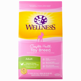 Wellness Toy Breed Complete Health Adult Deboned Chicken, Brown Rice & Peas Recipe Dry Dog Food