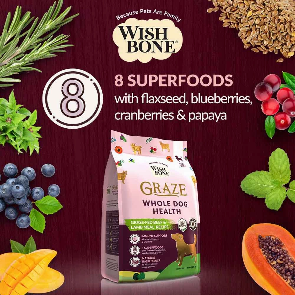 Wishbone Graze Grass-Fed Beef & Lamb Meal Grain-Free Adult Dry Dog Food