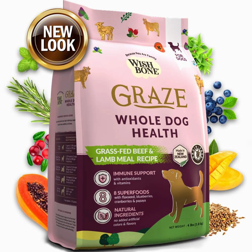 Wishbone Graze Grass-Fed Beef & Lamb Meal Grain-Free Adult Dry Dog Food