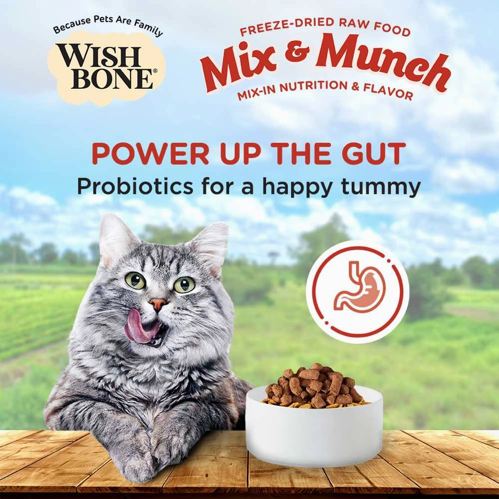 Wishbone Mix & Munch Beef & Venison Grain-Free Freeze-Dried Raw Food Cat Food Topper 350g