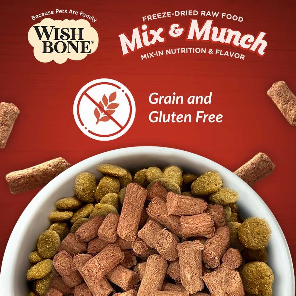 Wishbone Mix & Munch Beef & Venison Grain-Free Freeze-Dried Raw Food Cat Food Topper 350g