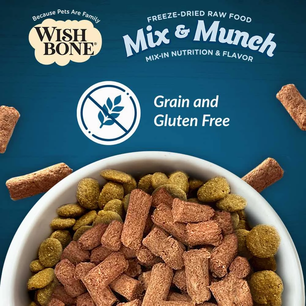 Wishbone Mix & Munch Chicken & Rabbit Grain-Free Freeze-Dried Raw Food Cat Food Topper 350g
