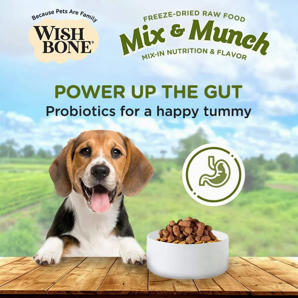 Wishbone Mix & Munch Lamb, Goat & Chicken Grain-Free Freeze-Dried Raw Food Dog Food Topper 350g