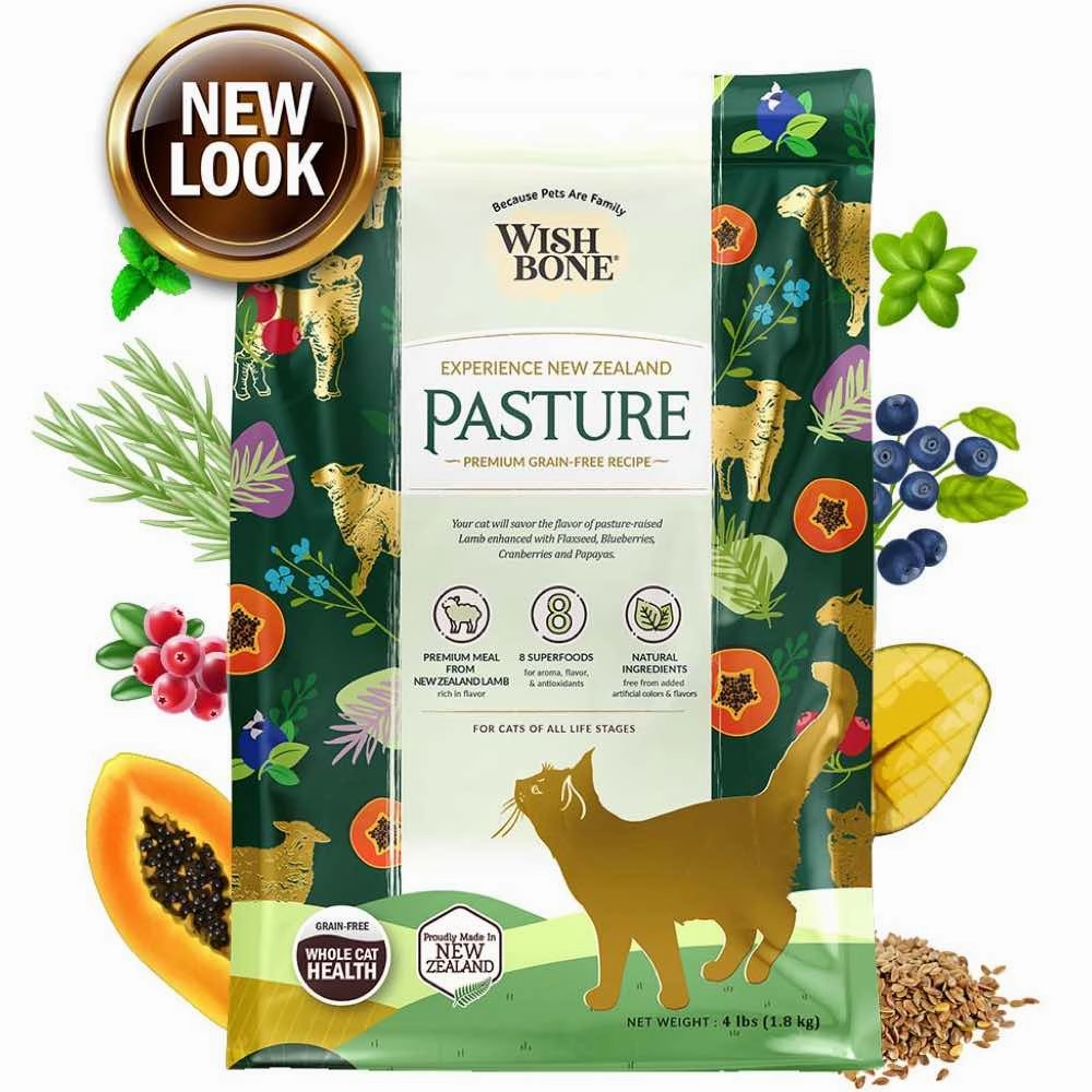 Wishbone Pasture Lamb & Chicken Grain-Free Dry Cat Food 4lb