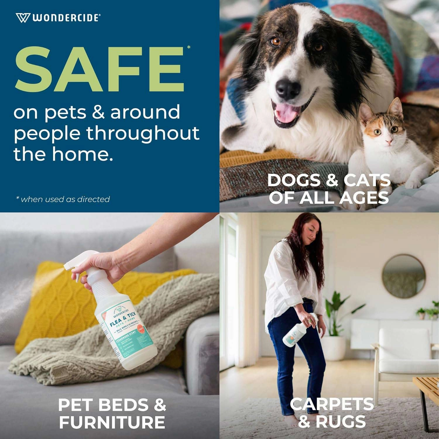 Wondercide Flea, Tick & Mosquito Control Spray for Pets   Home