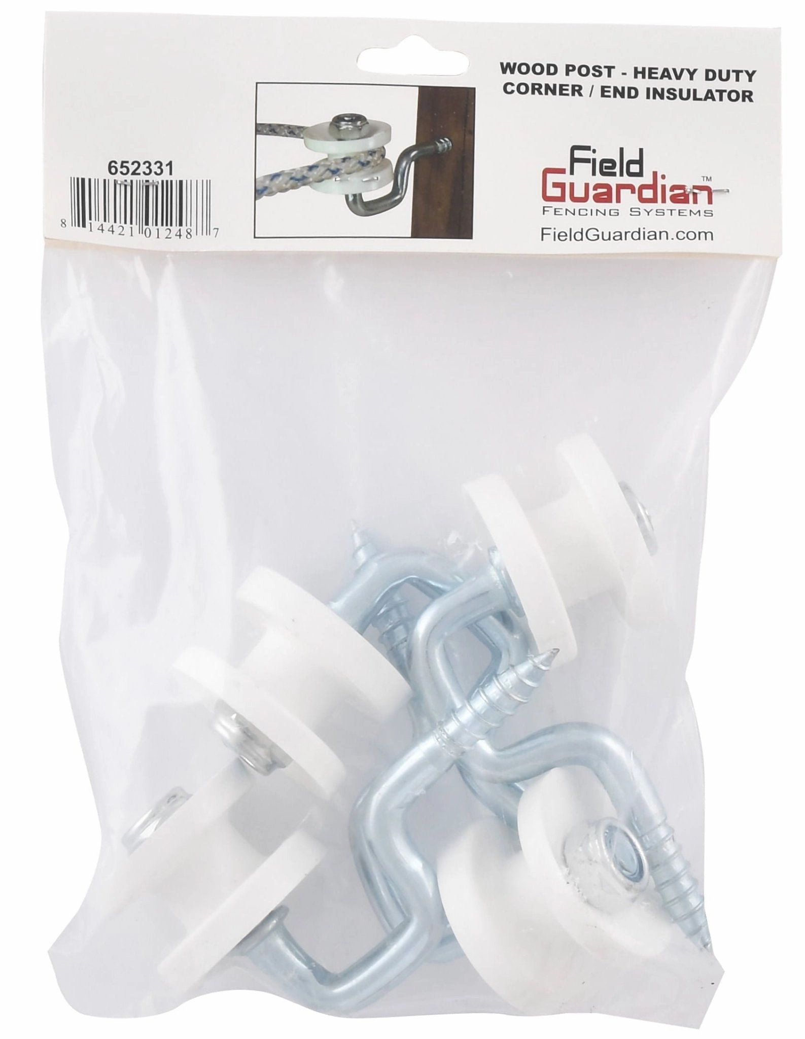 Wood Post Screw-In Corner Insulator, 4 pk