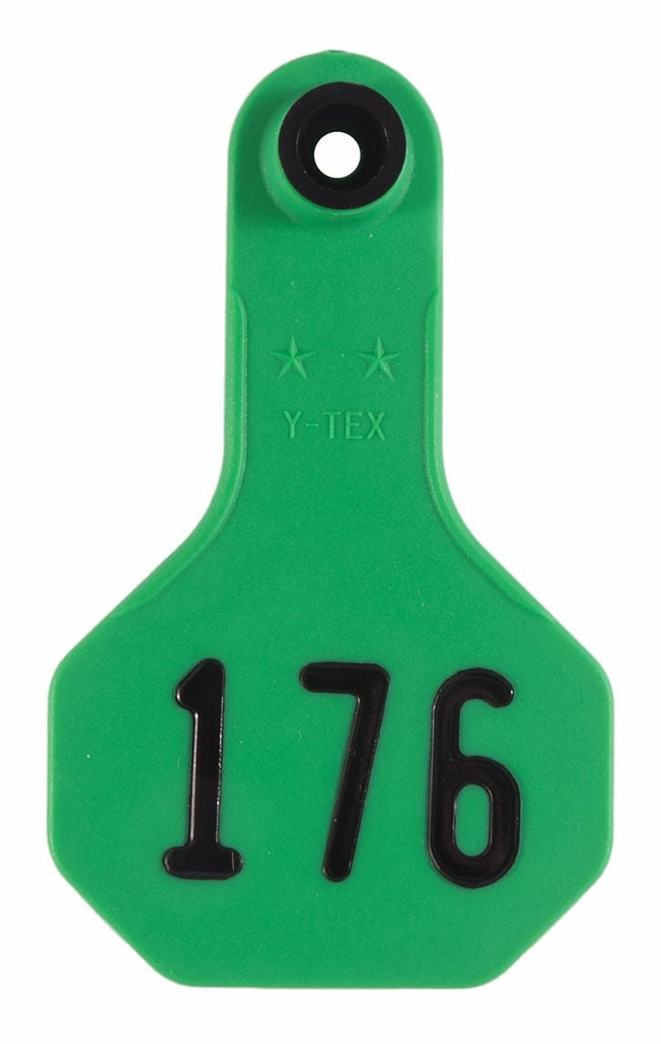 Y-Tex Numbered 2-Piece Ear Tags, 25 ct