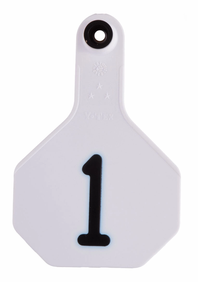 Y-Tex Numbered 2-Piece Ear Tags, 25 ct