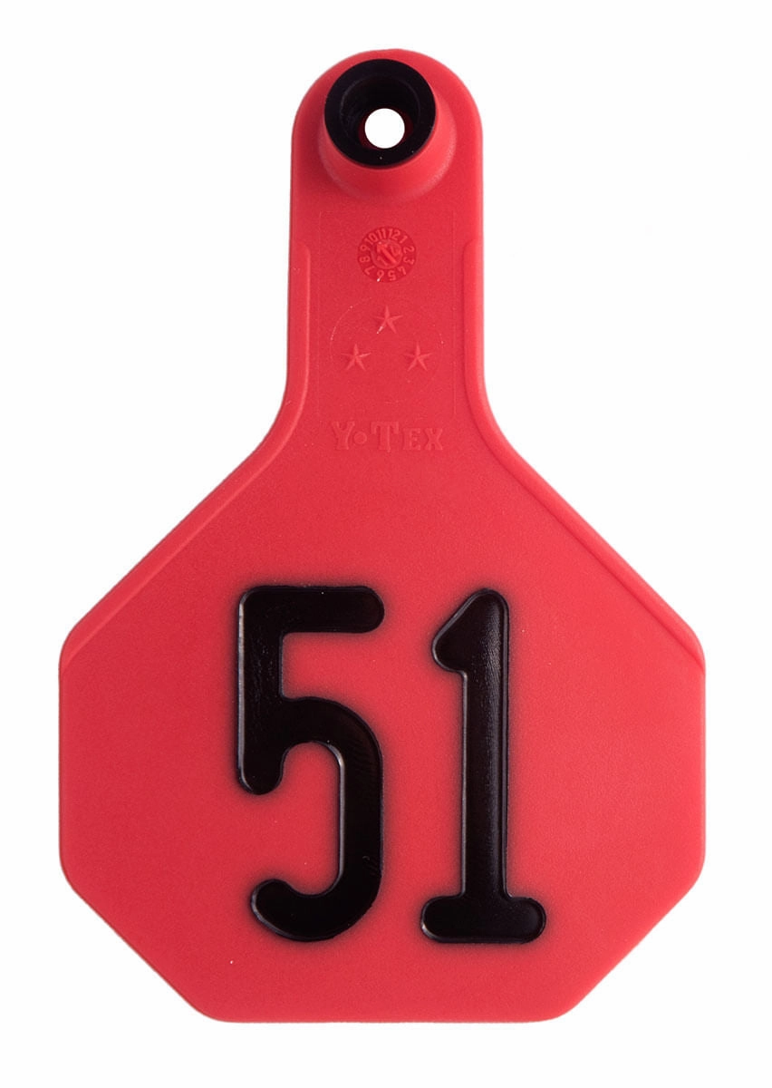 Y-Tex Numbered 2-Piece Ear Tags, 25 ct