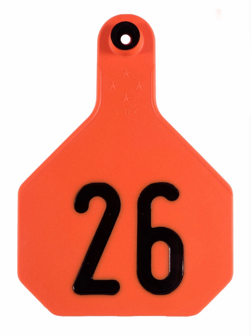 Y-Tex Numbered 2-Piece Ear Tags, 25 ct