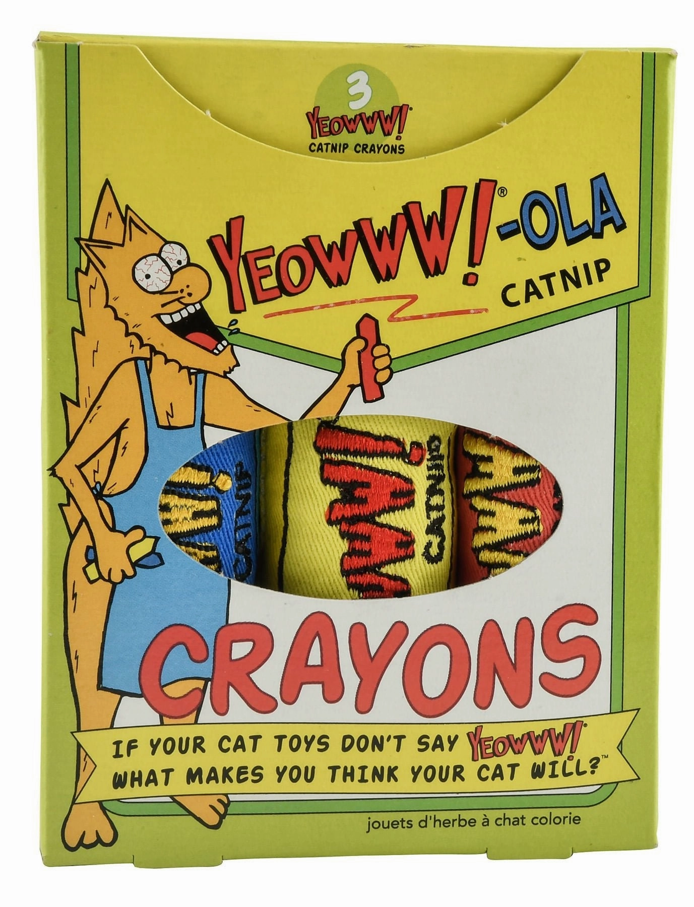Yeowww!-ola Catnip Cat Toys Crayons 3 Pack