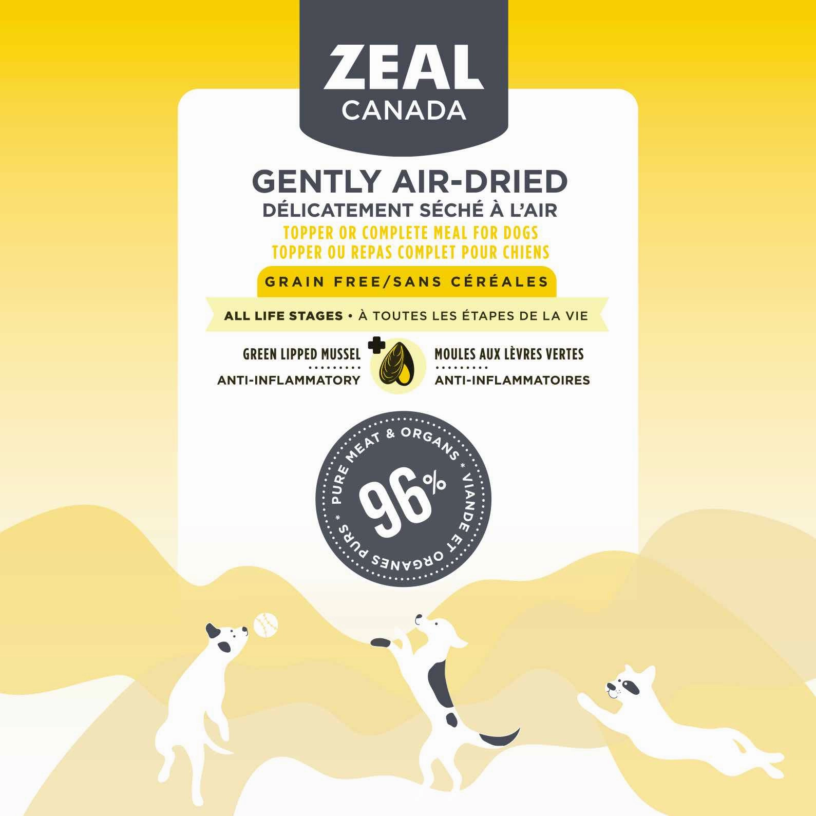 Zeal Canada Gently Air-Dried Chicken Recipe Dry Dog Food 1lb