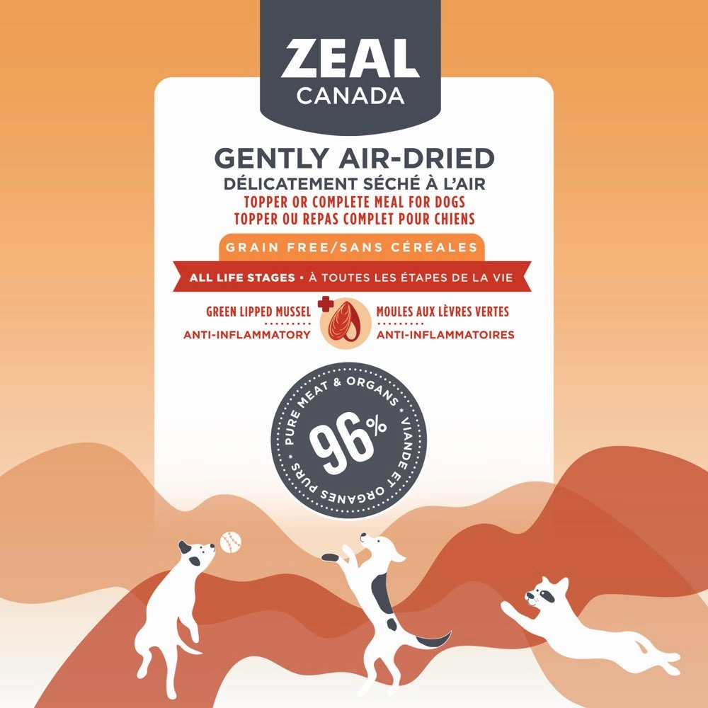 Zeal Canada Gently Air-Dried Pork Recipe Dry Dog Food 1lb (Exp 20Jan2026)