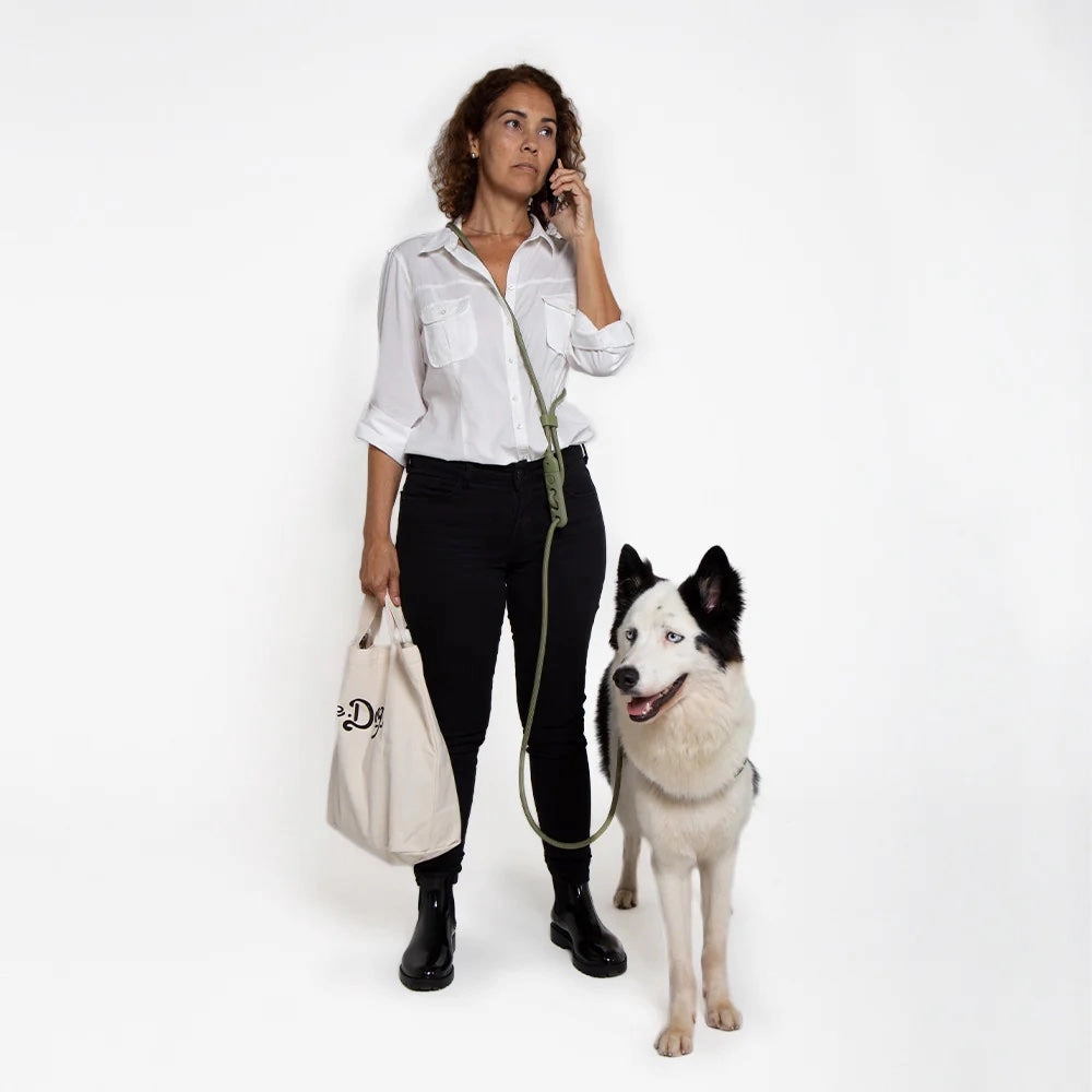 Zee.Dog Army Green Hands Free Rope Dog Leash
