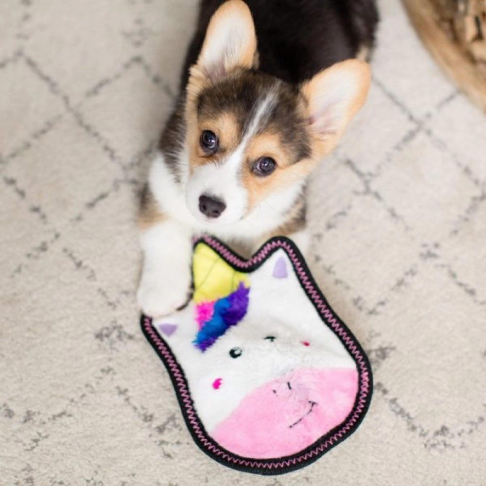 ZippyPaws Z-Stitch Sprinkles The Unicorn Dog Toy